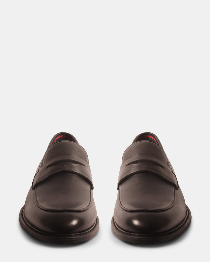 ESTEBAN BLACK LEATHER - Men's Shoes - Steve Madden Canada