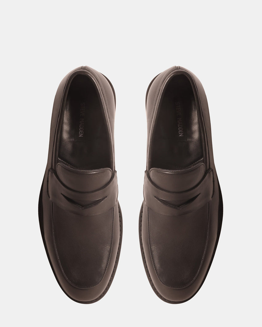 ESTEBAN BLACK LEATHER - Men's Shoes - Steve Madden Canada