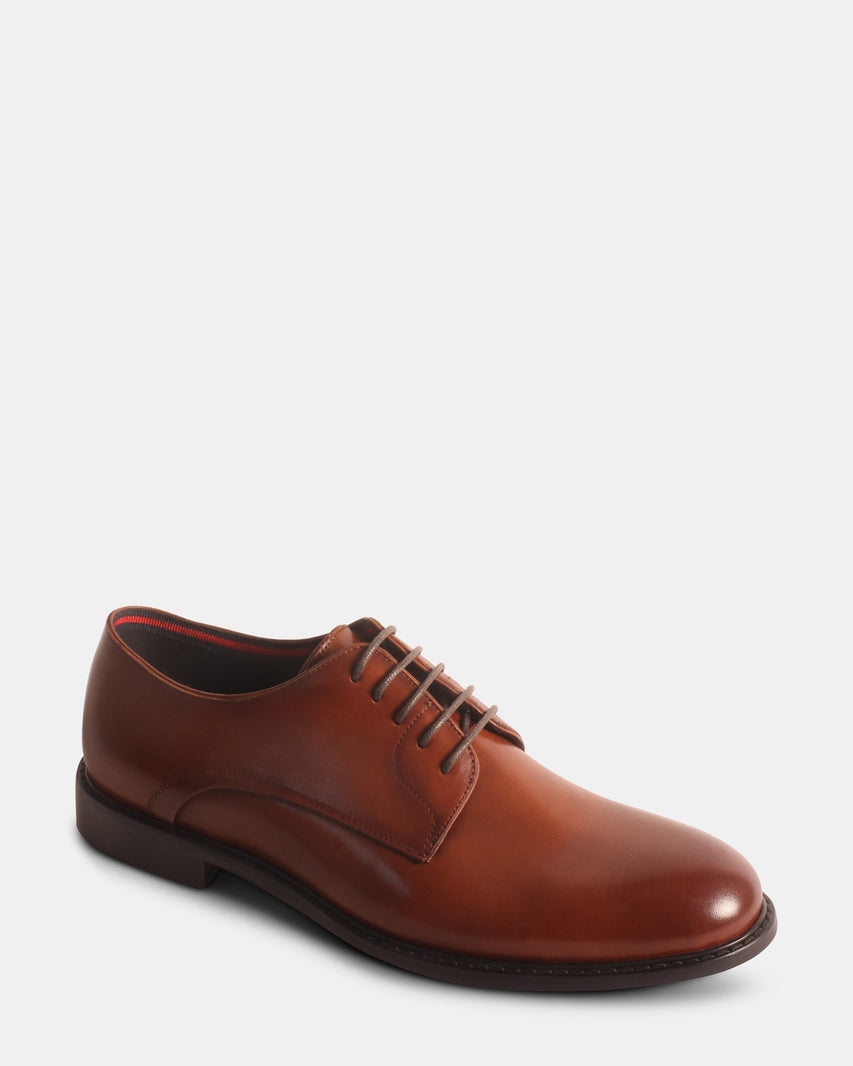 ESTEVIO BROWN LEATHER - Men's Shoes - Steve Madden Canada