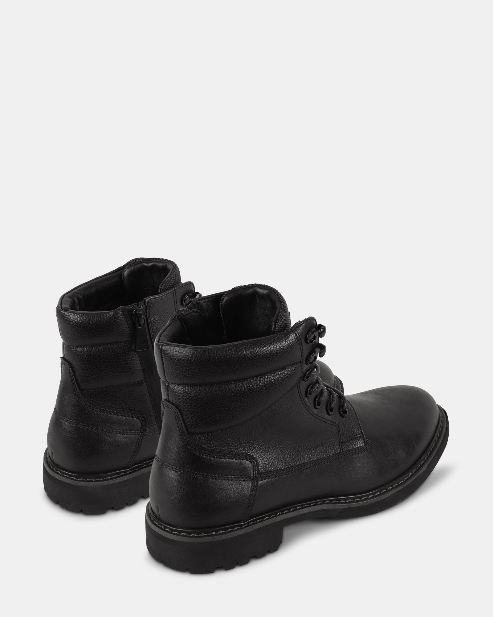 FREDDO BLACK LEATHER - Men's Shoes - Steve Madden Canada