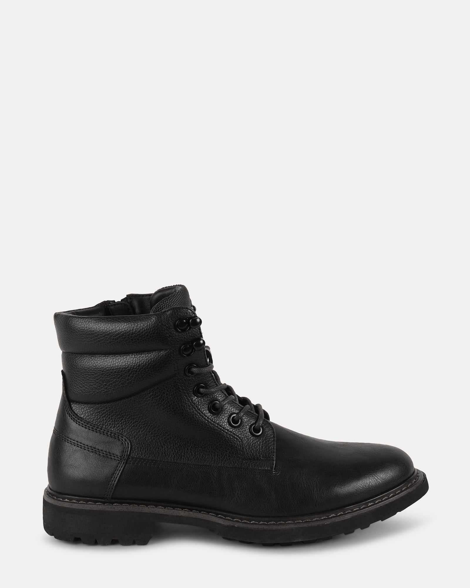 FREDDO BLACK LEATHER - Men's Shoes - Steve Madden Canada