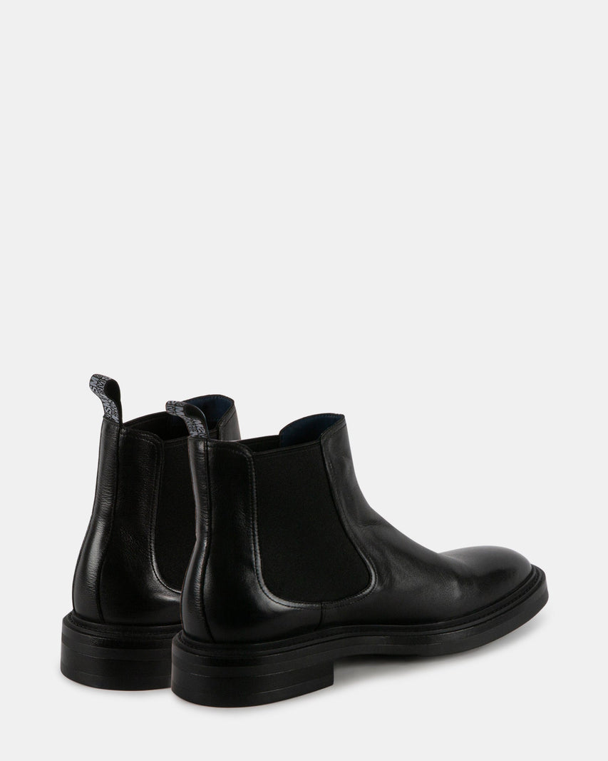 HATTON BLACK LEATHER - Men's Shoes - Steve Madden Canada