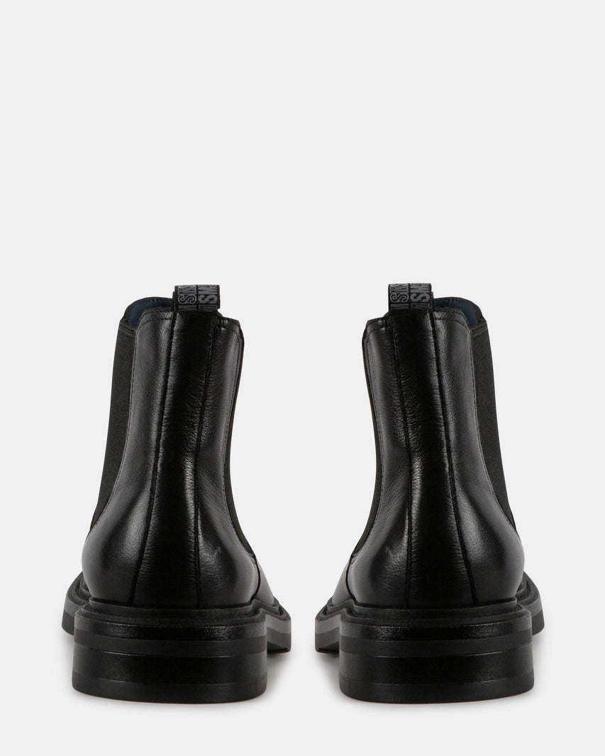 HATTON BLACK LEATHER - Men's Shoes - Steve Madden Canada