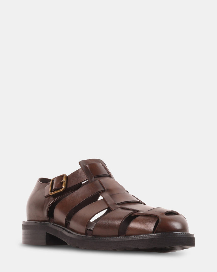 HAVANA BROWN LEATHER - Men's Shoes - Steve Madden Canada
