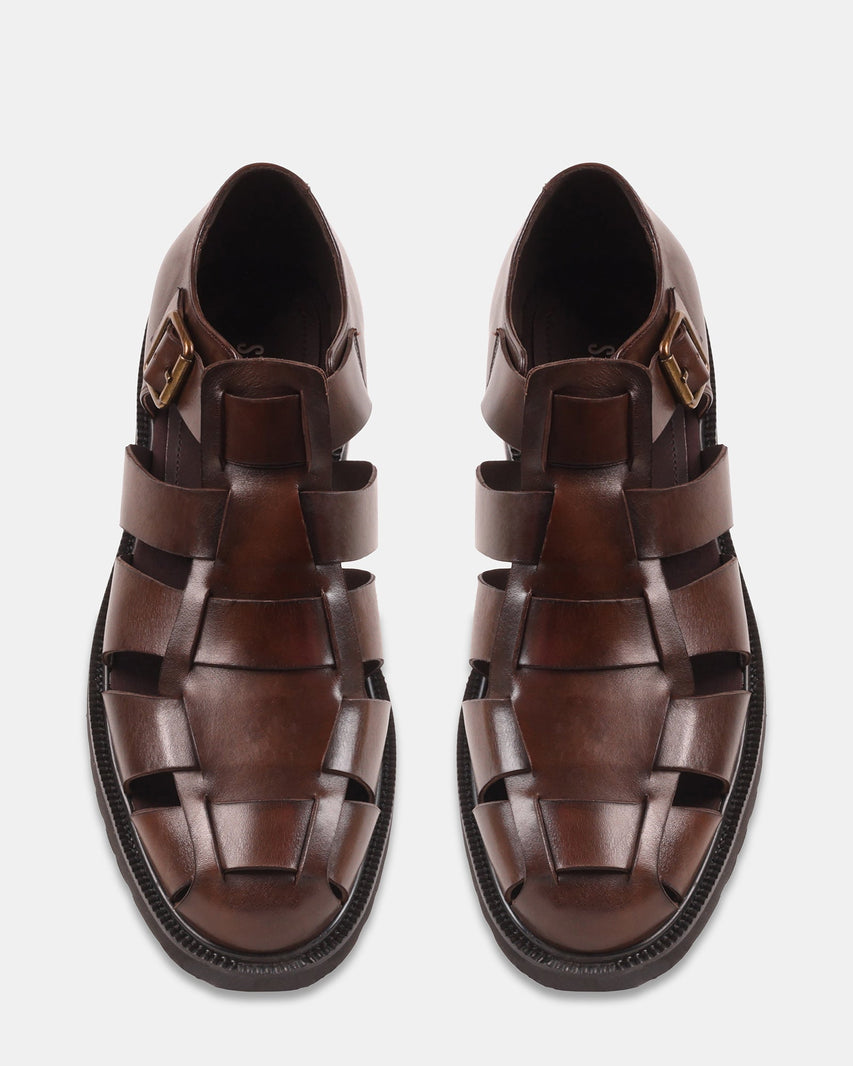 HAVANA BROWN LEATHER - Men's Shoes - Steve Madden Canada