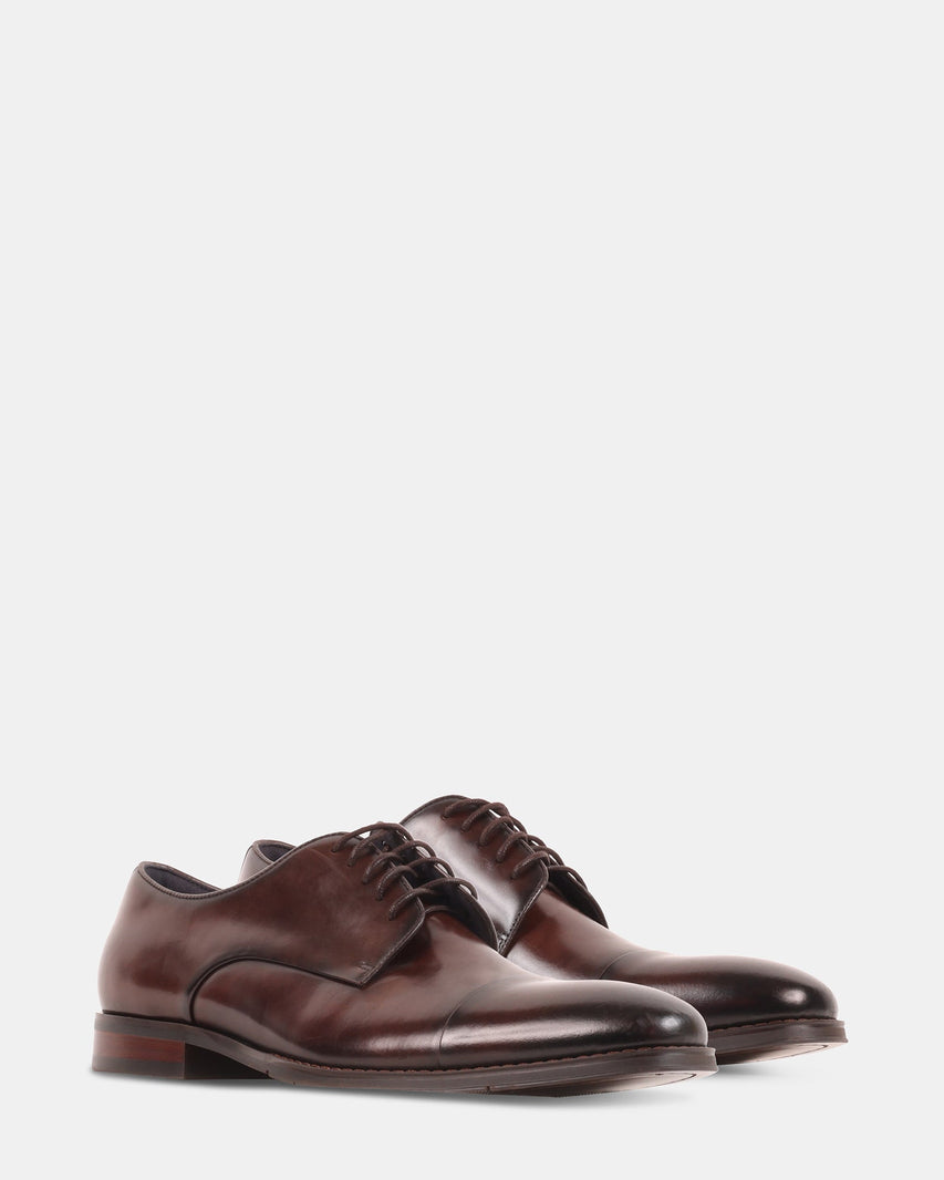 KERIAN BROWN LEATHER - Men's Shoes - Steve Madden Canada