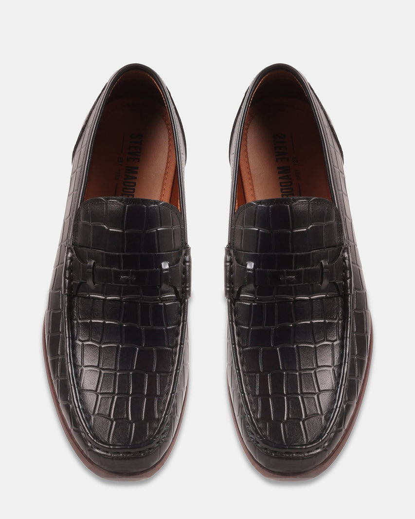 KLINE BLACK LEATHER - Men's Shoes - Steve Madden Canada