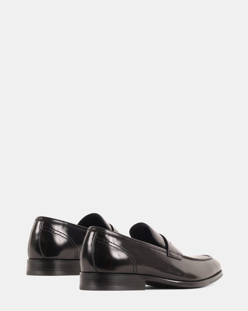 KNIES BLACK LEATHER - Men's Shoes - Steve Madden Canada