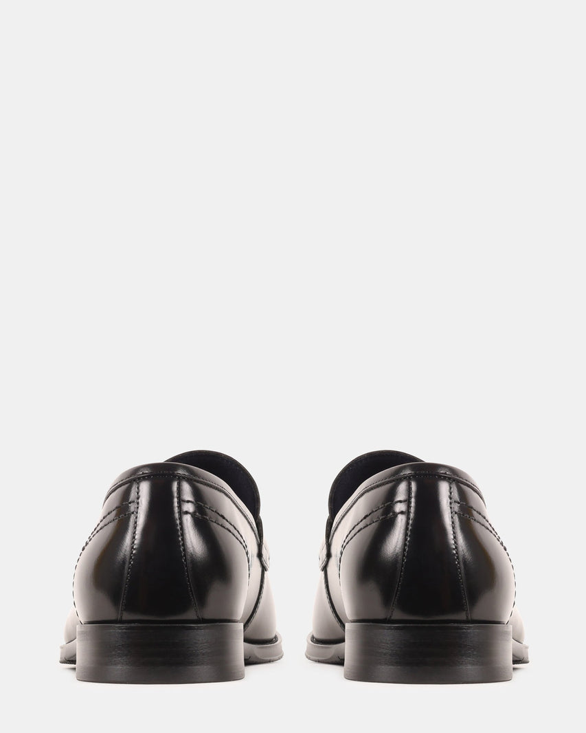 KNIES BLACK LEATHER - Men's Shoes - Steve Madden Canada
