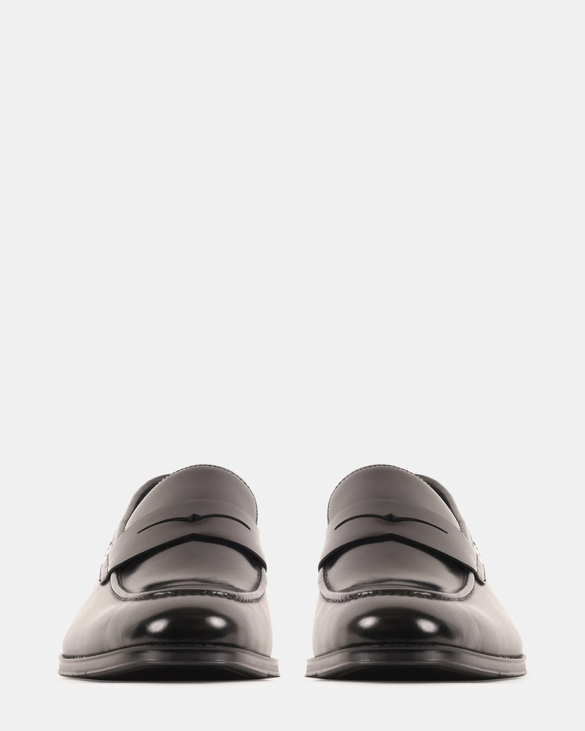 KNIES BLACK LEATHER - Men's Shoes - Steve Madden Canada
