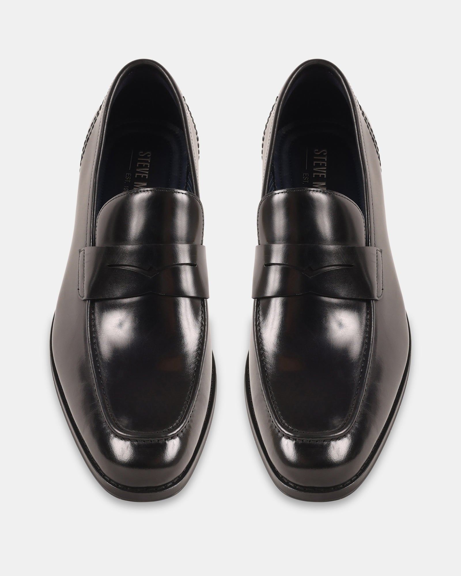KNIES BLACK LEATHER - Men's Shoes - Steve Madden Canada