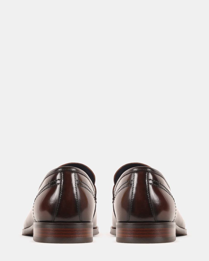 KNIES BROWN LEATHER - Men's Shoes - Steve Madden Canada