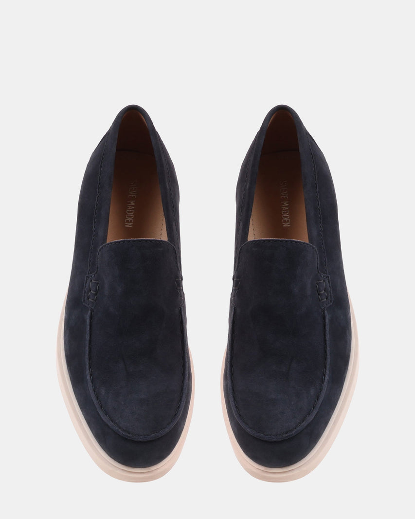 LARRY NAVY SUEDE - Men's Shoes - Steve Madden Canada