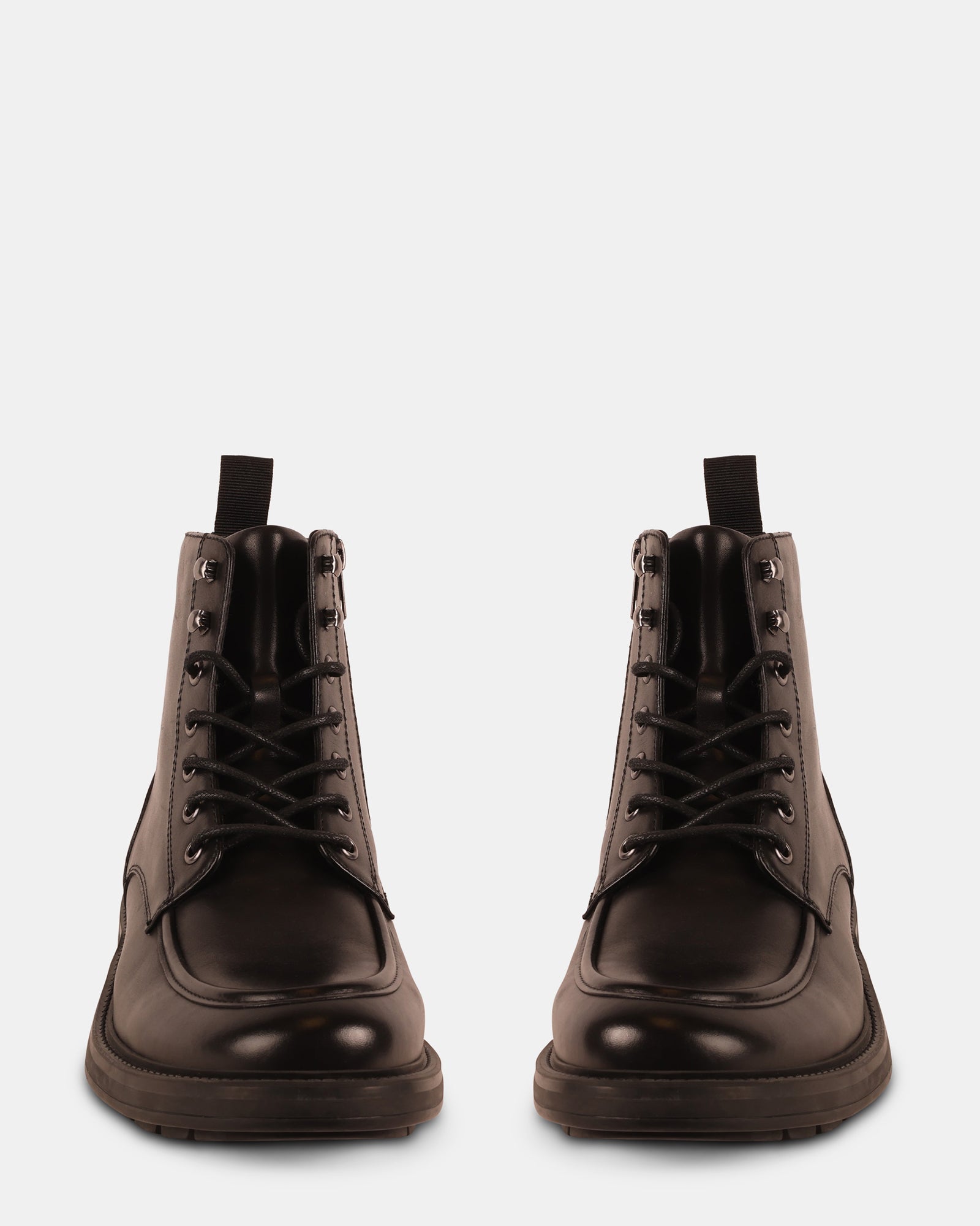 LAUGHTON BLACK LEATHER - Men's Shoes - Steve Madden Canada