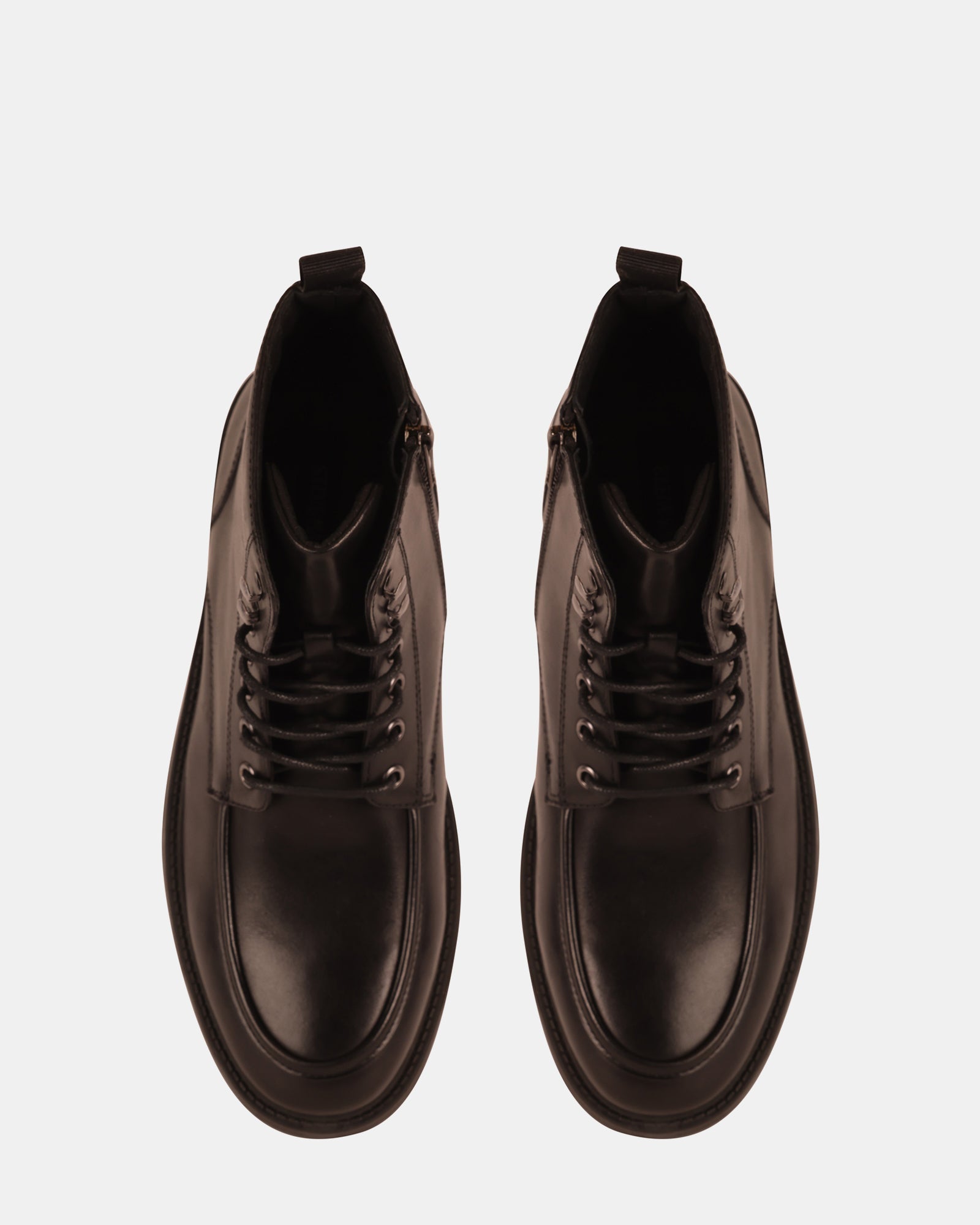LAUGHTON BLACK LEATHER - Men's Shoes - Steve Madden Canada