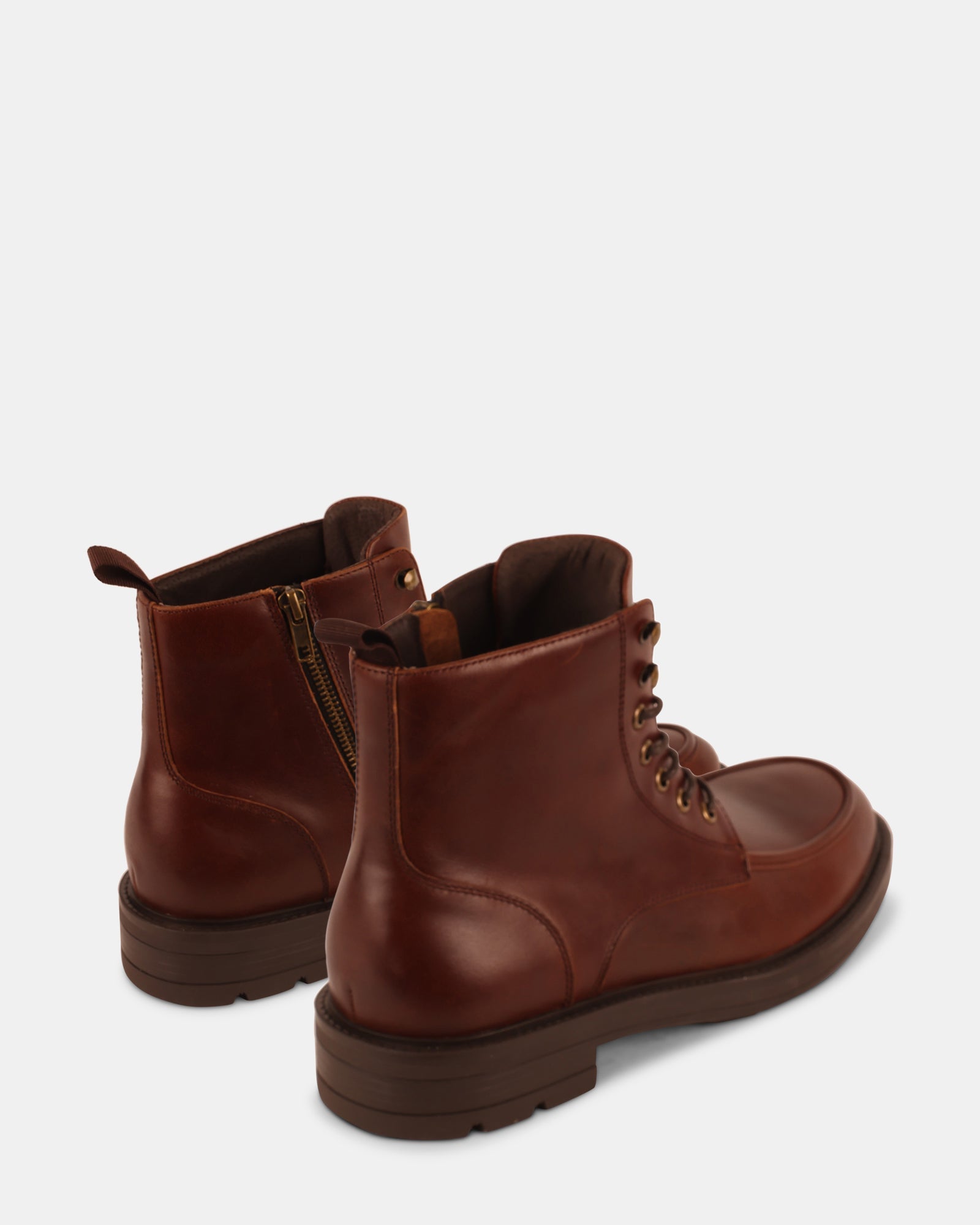 LAUGHTON COGNAC LEATHER - Men's Shoes - Steve Madden Canada