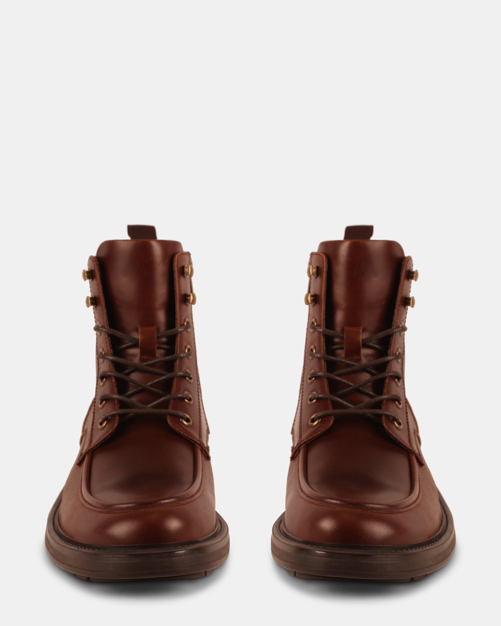 LAUGHTON COGNAC LEATHER - Men's Shoes - Steve Madden Canada