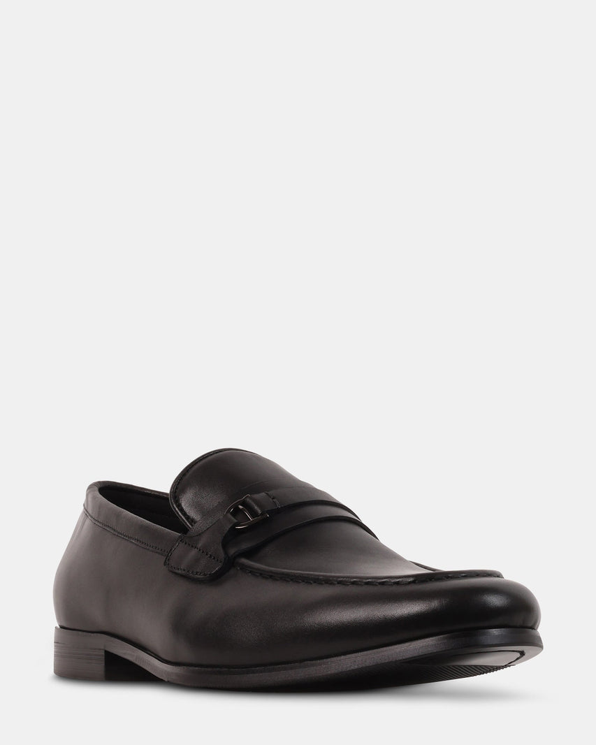 LEONARDO BLACK LEATHER - Men's Shoes - Steve Madden Canada