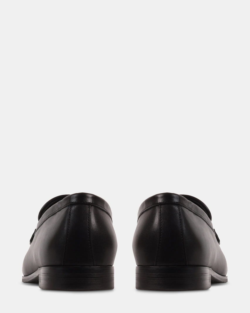 LEONARDO BLACK LEATHER - Men's Shoes - Steve Madden Canada
