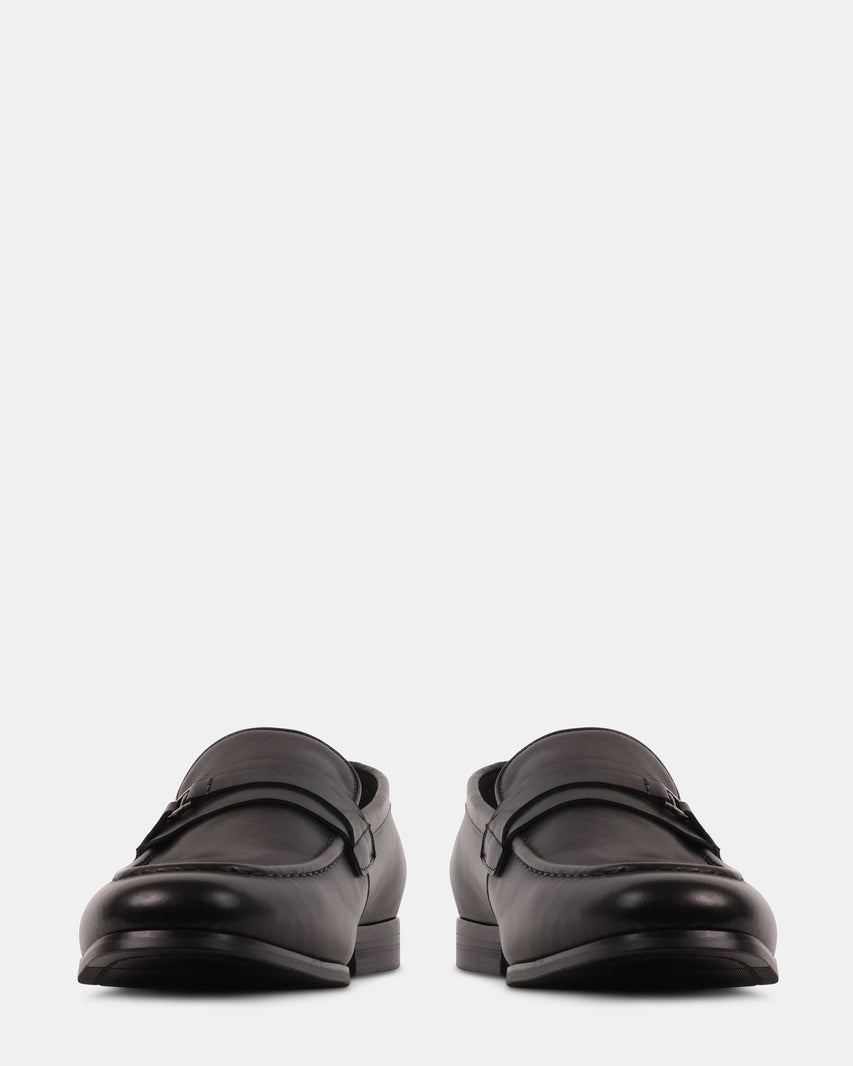 LEONARDO BLACK LEATHER - Men's Shoes - Steve Madden Canada
