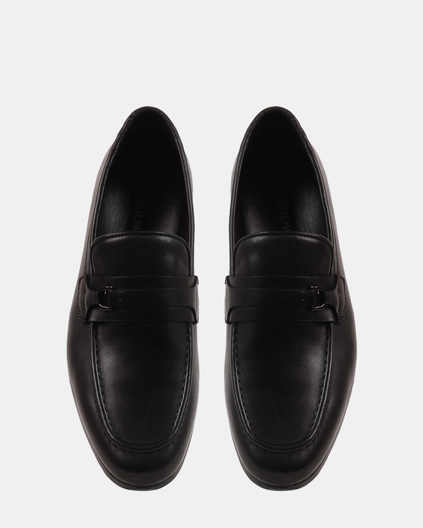 LEONARDO BLACK LEATHER - Men's Shoes - Steve Madden Canada