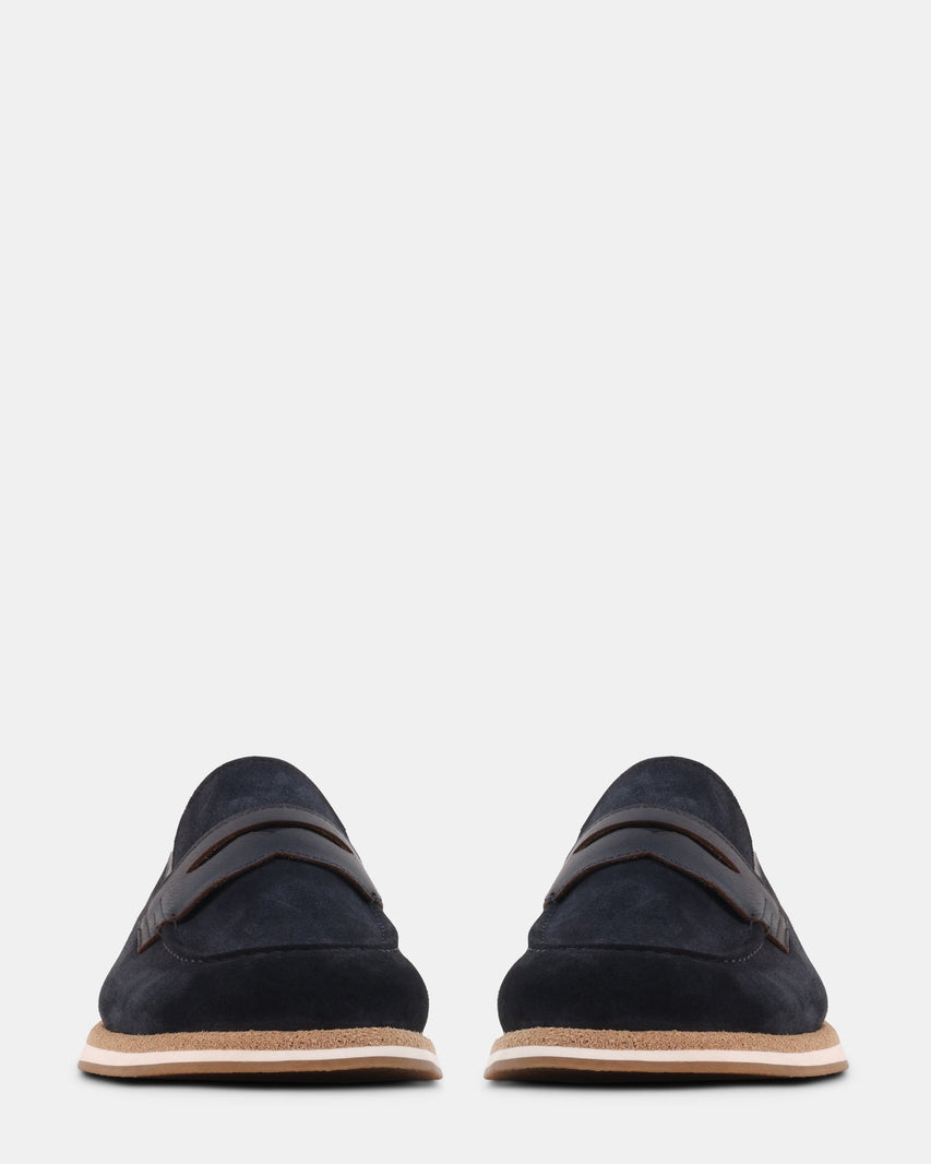 MARCUS NAVY SUEDE - Men's Shoes - Steve Madden Canada