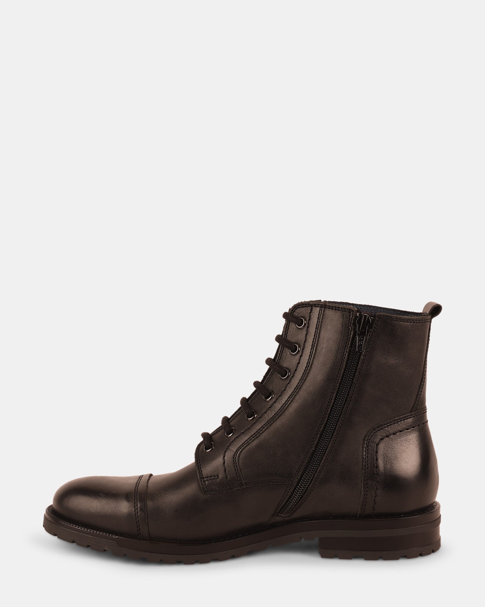 MATHESON BLACK LEATHER - Men's Shoes - Steve Madden Canada