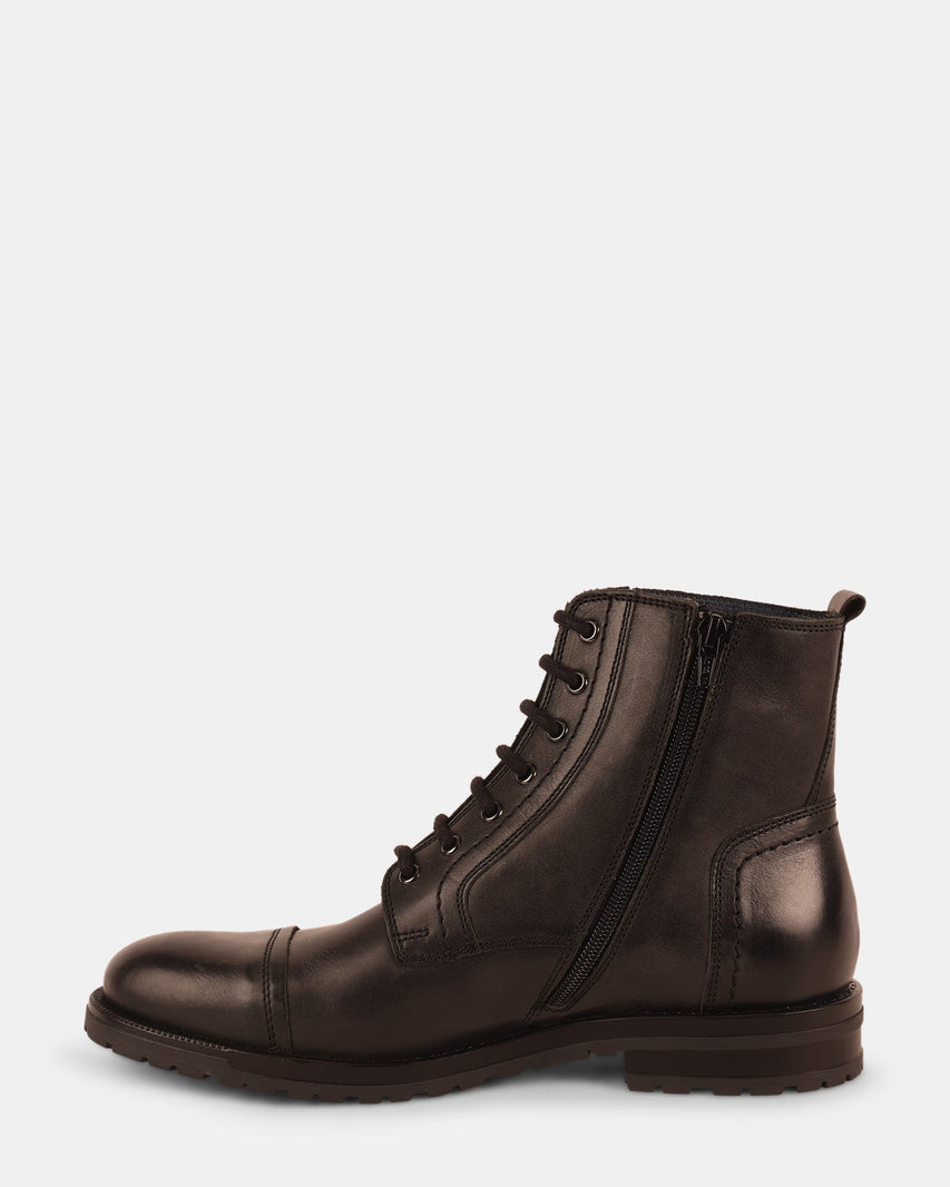 MATHESON BLACK LEATHER - Men's Shoes - Steve Madden Canada