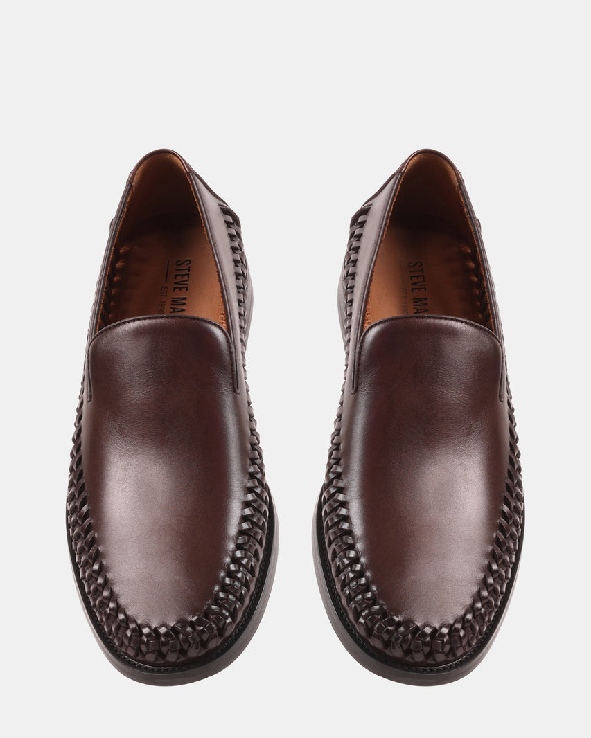 NEWBURY BROWN LEATHER - Men's Shoes - Steve Madden Canada