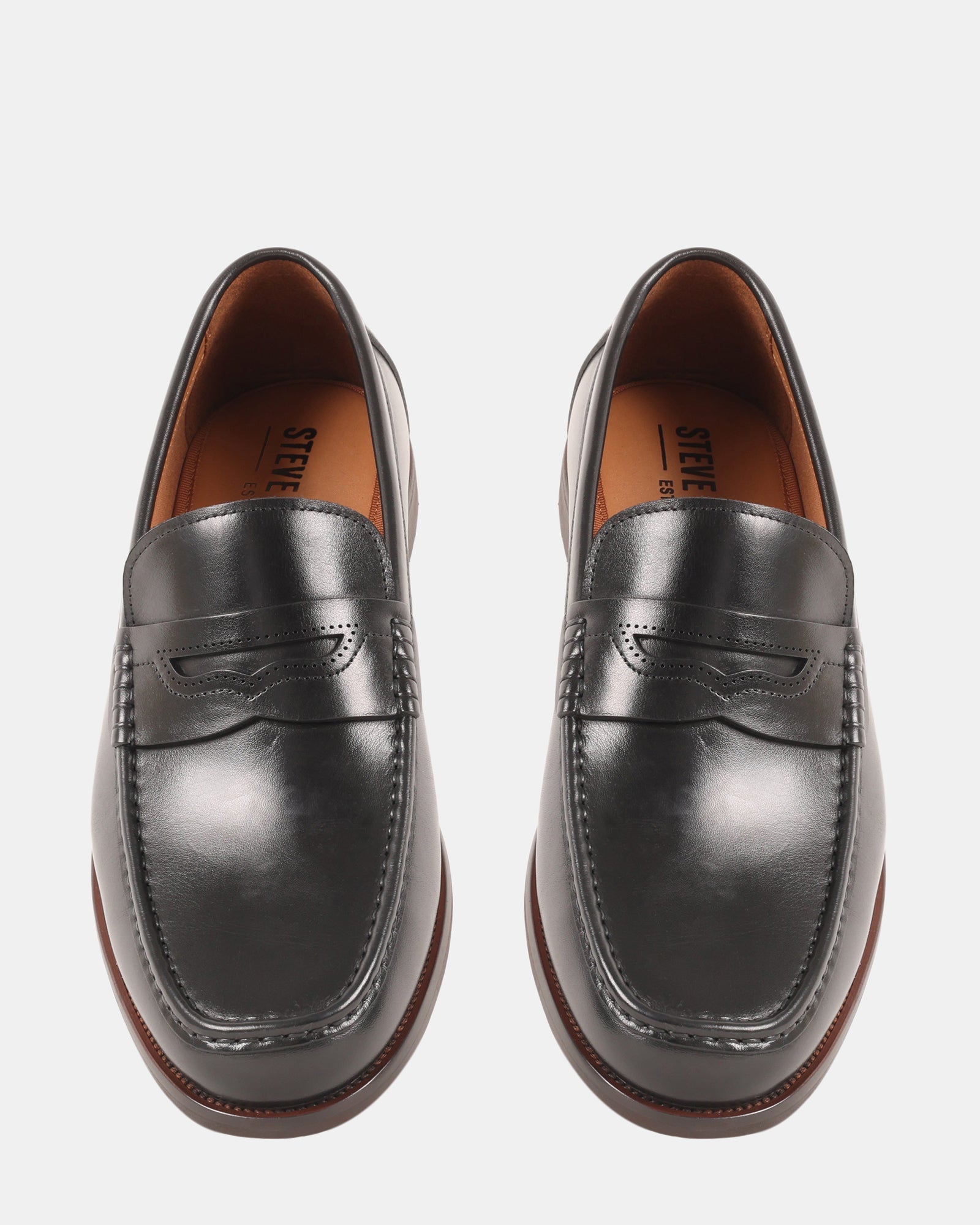 OLANTA BLACK LEATHER - Men's Shoes - Steve Madden Canada