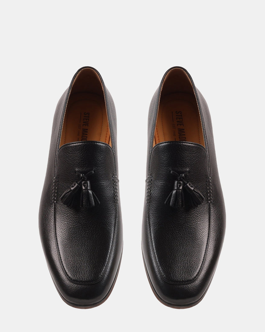 ORLO BLACK LEATHER - Men's Shoes - Steve Madden Canada
