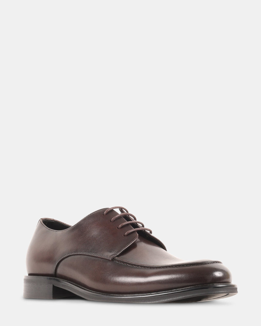 PELICANE BROWN LEATHER - Men's Shoes - Steve Madden Canada