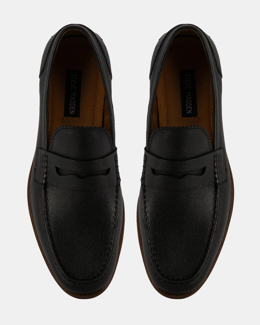 RAMSEE-L BLACK LEATHER - Men's Shoes - Steve Madden Canada