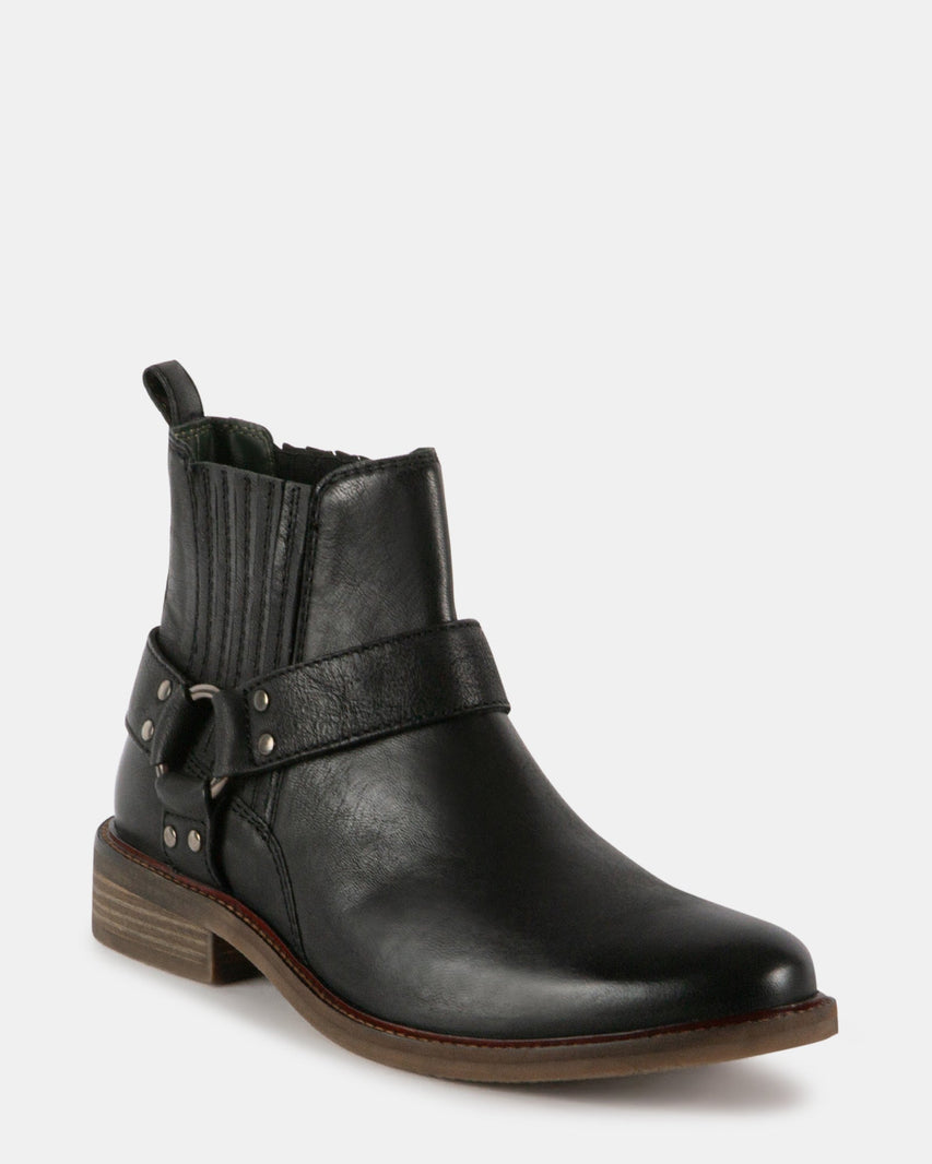 RANCHO BLACK LEATHER - Men's Shoes - Steve Madden Canada