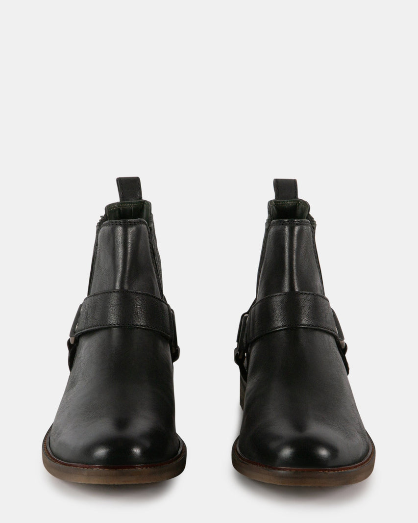 RANCHO BLACK LEATHER - Men's Shoes - Steve Madden Canada