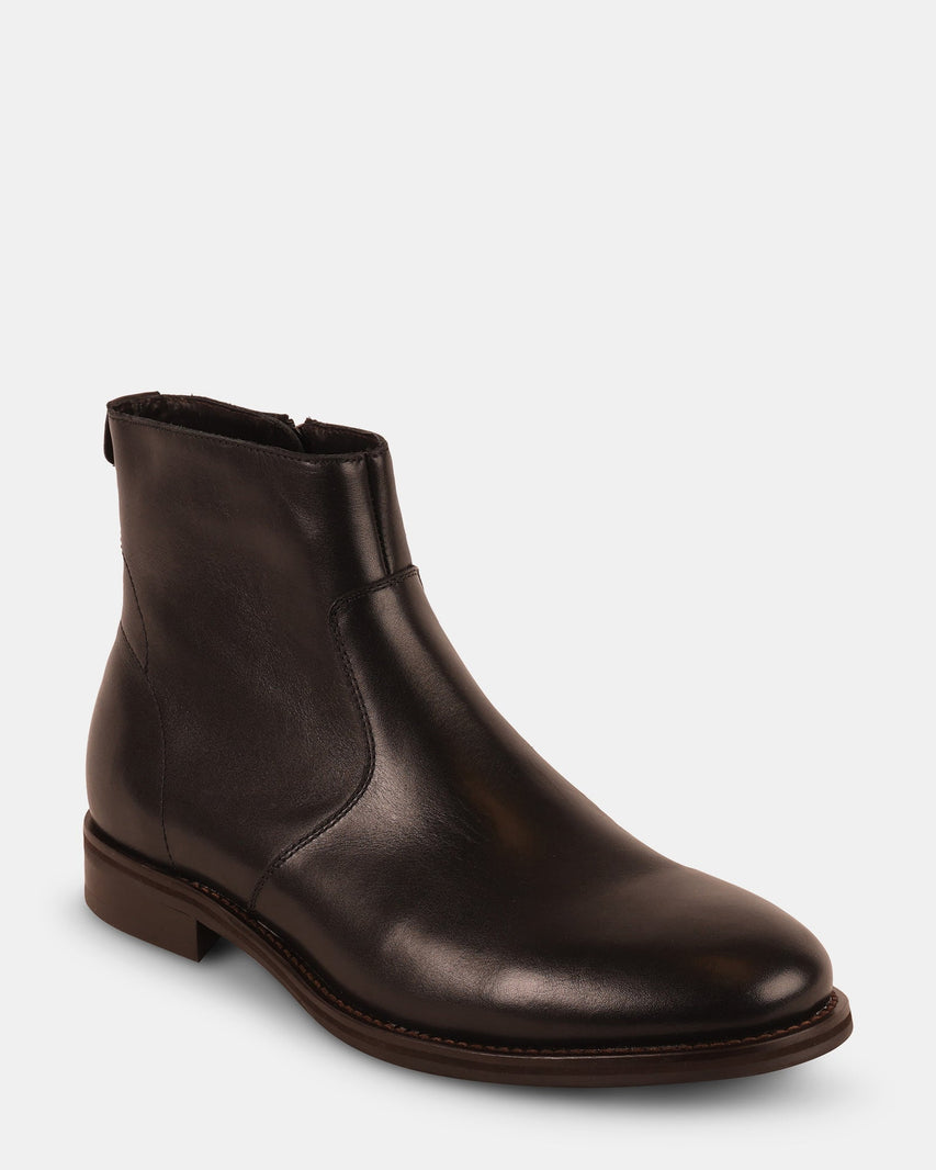 REED BLACK LEATHER - Men's Shoes - Steve Madden Canada