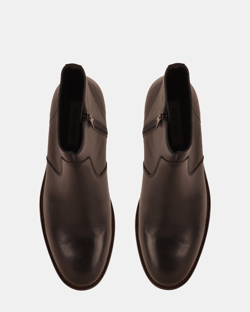 REED BLACK LEATHER - Men's Shoes - Steve Madden Canada
