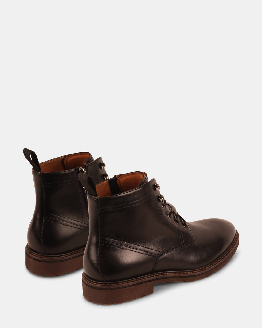 RICHTMON BLACK LEATHER - Men's Shoes - Steve Madden Canada