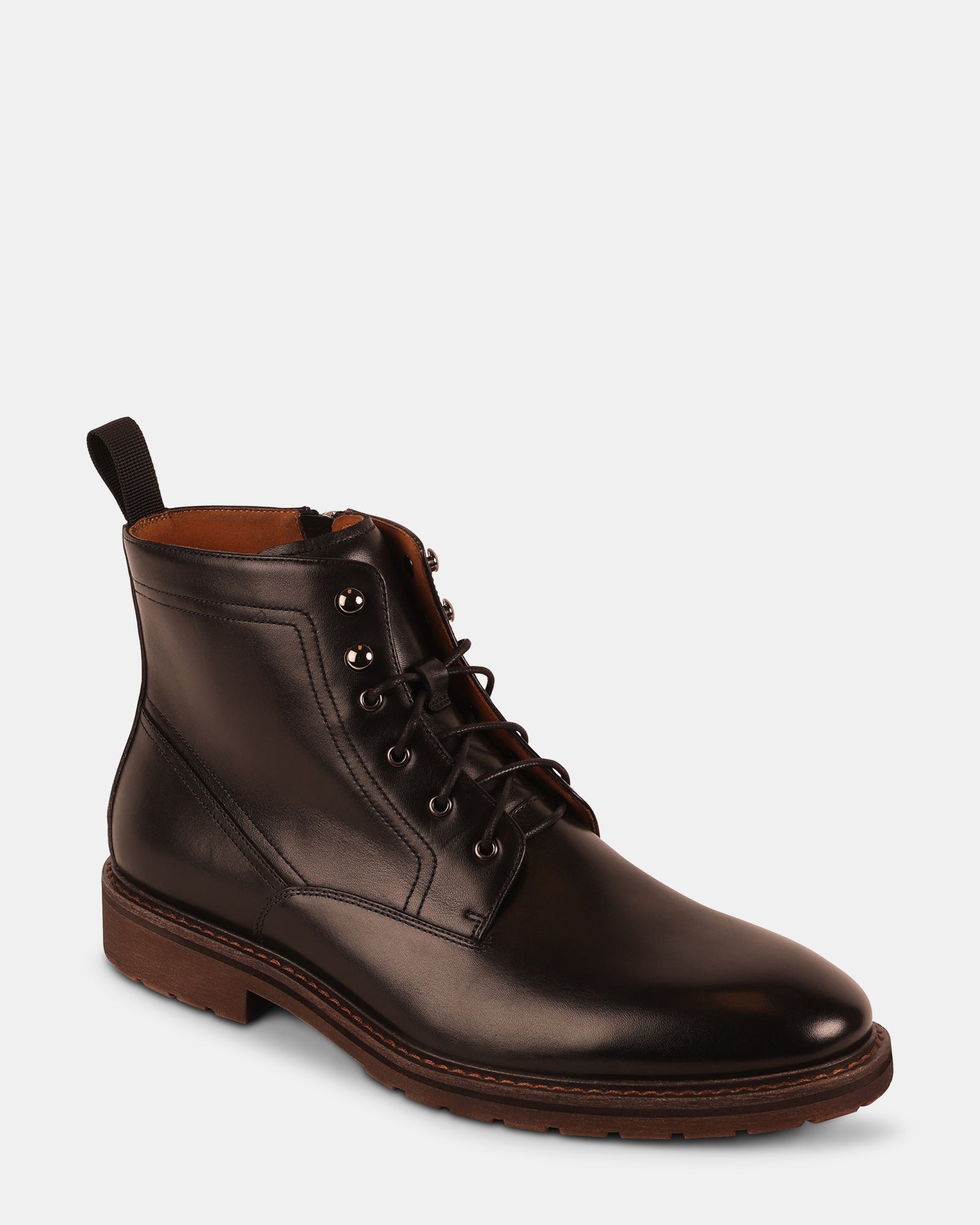 RICHTMON BLACK LEATHER - Men's Shoes - Steve Madden Canada