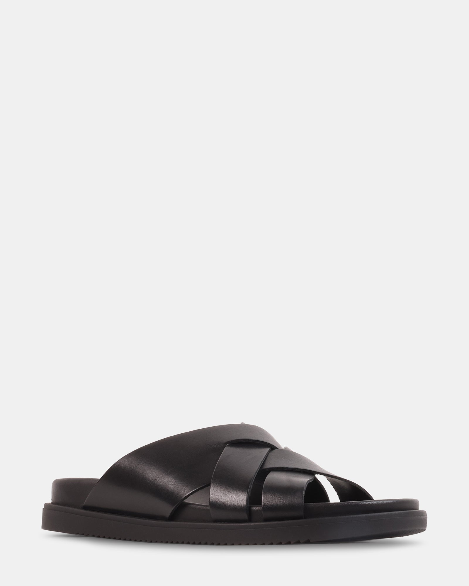 ROVERO BLACK LEATHER - Men's Shoes - Steve Madden Canada