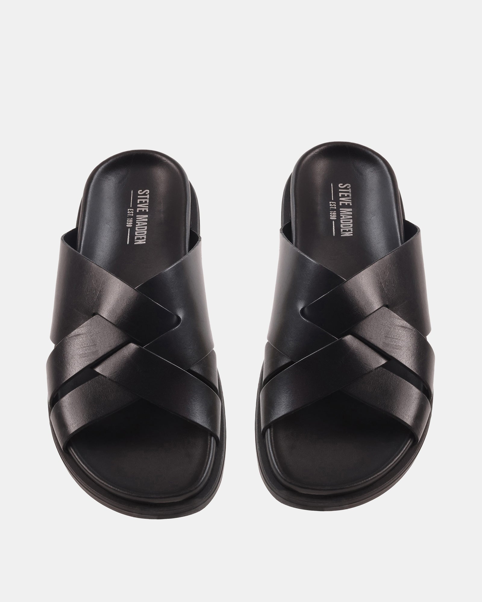ROVERO BLACK LEATHER - Men's Shoes - Steve Madden Canada