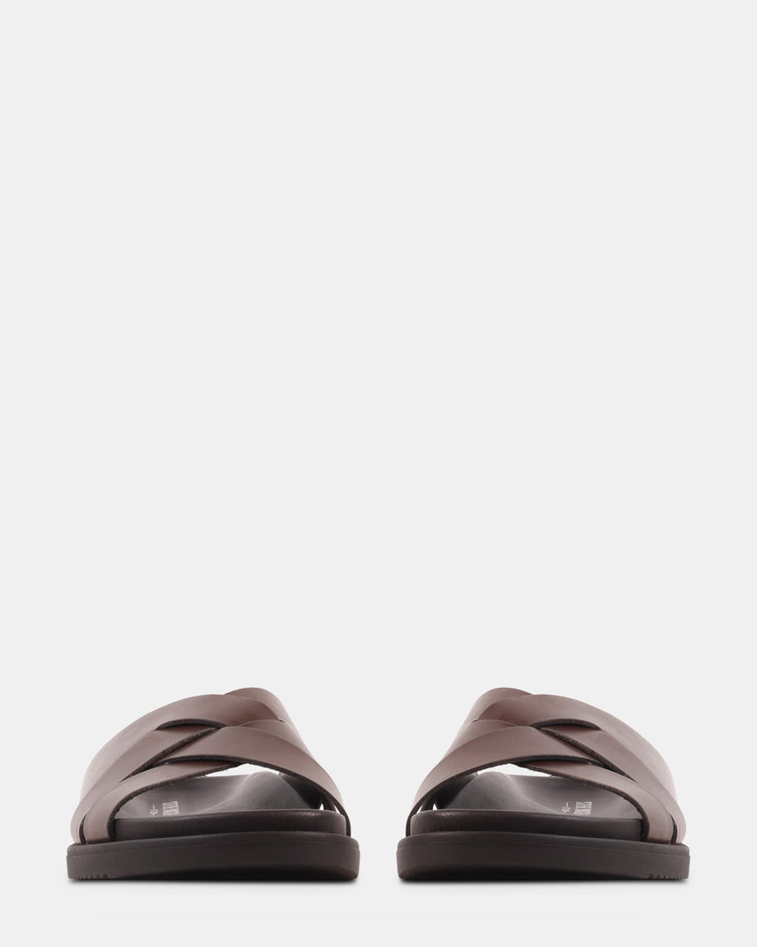 ROVERO BROWN LEATHER - Men's Shoes - Steve Madden Canada