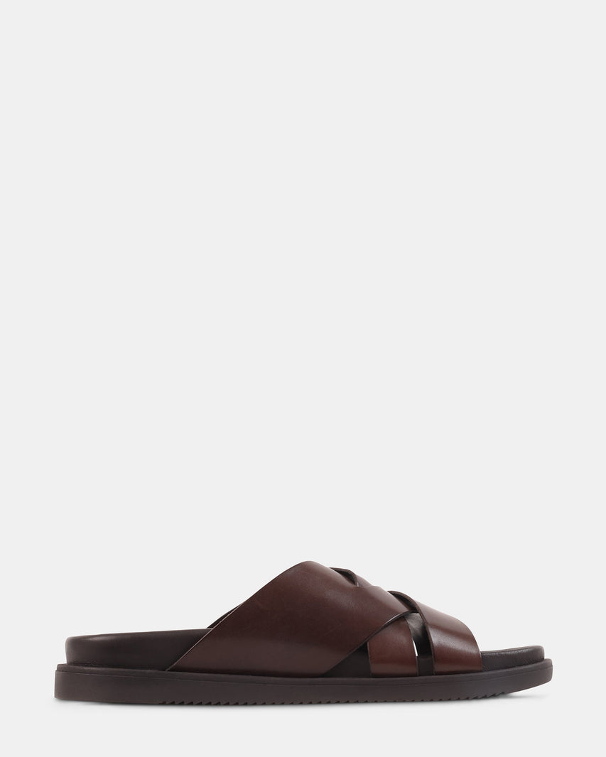 ROVERO BROWN LEATHER - Men's Shoes - Steve Madden Canada