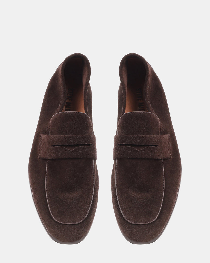 SAINT BROWN SUEDE - Men's Shoes - Steve Madden Canada