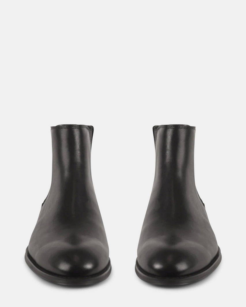 SLEVIN BLACK LEATHER - Men's Shoes - Steve Madden Canada