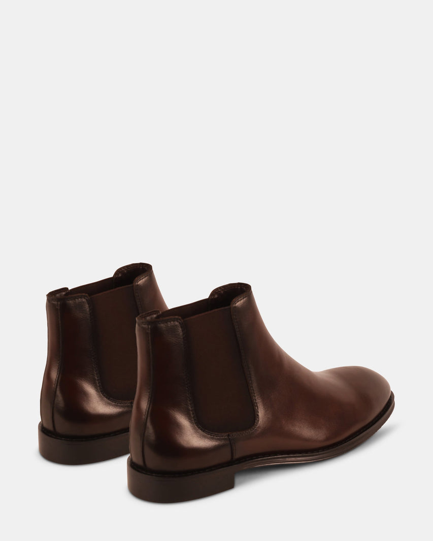 SLEVIN BROWN LEATHER - Men's Shoes - Steve Madden Canada