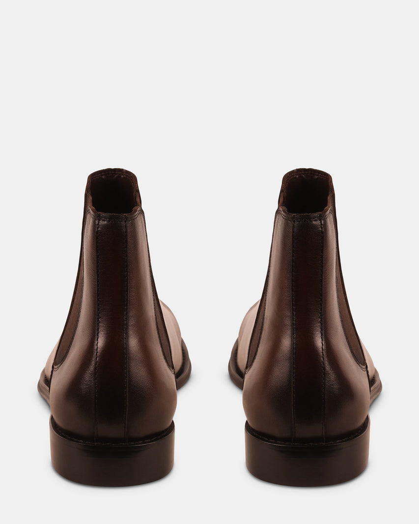 SLEVIN BROWN LEATHER - Men's Shoes - Steve Madden Canada