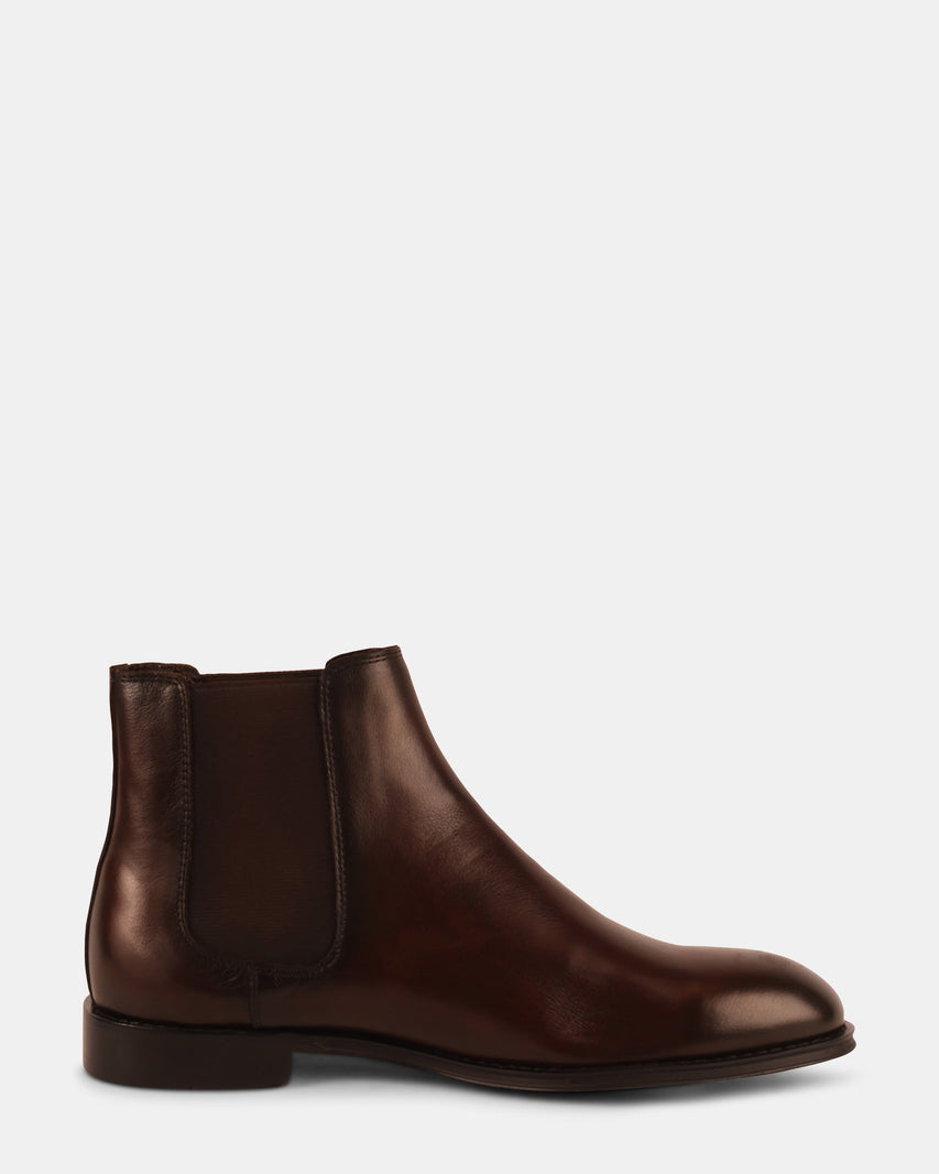 SLEVIN BROWN LEATHER - Men's Shoes - Steve Madden Canada