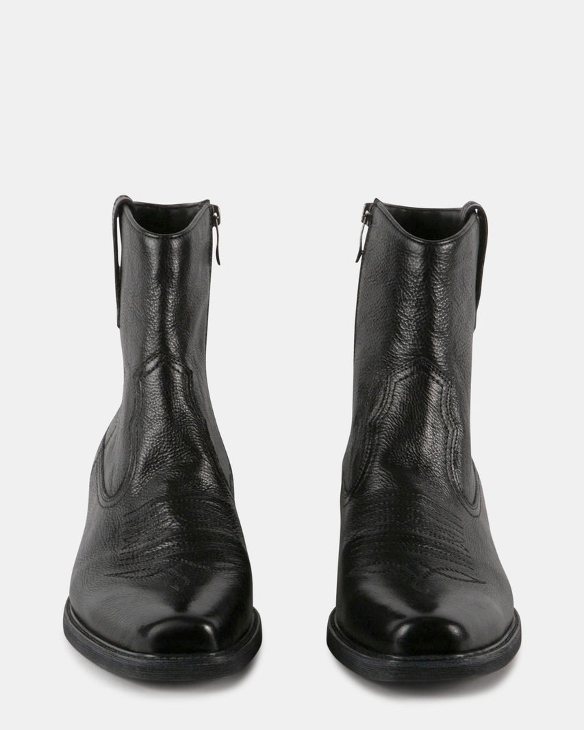 STERGIS BLACK LEATHER - Men's Shoes - Steve Madden Canada