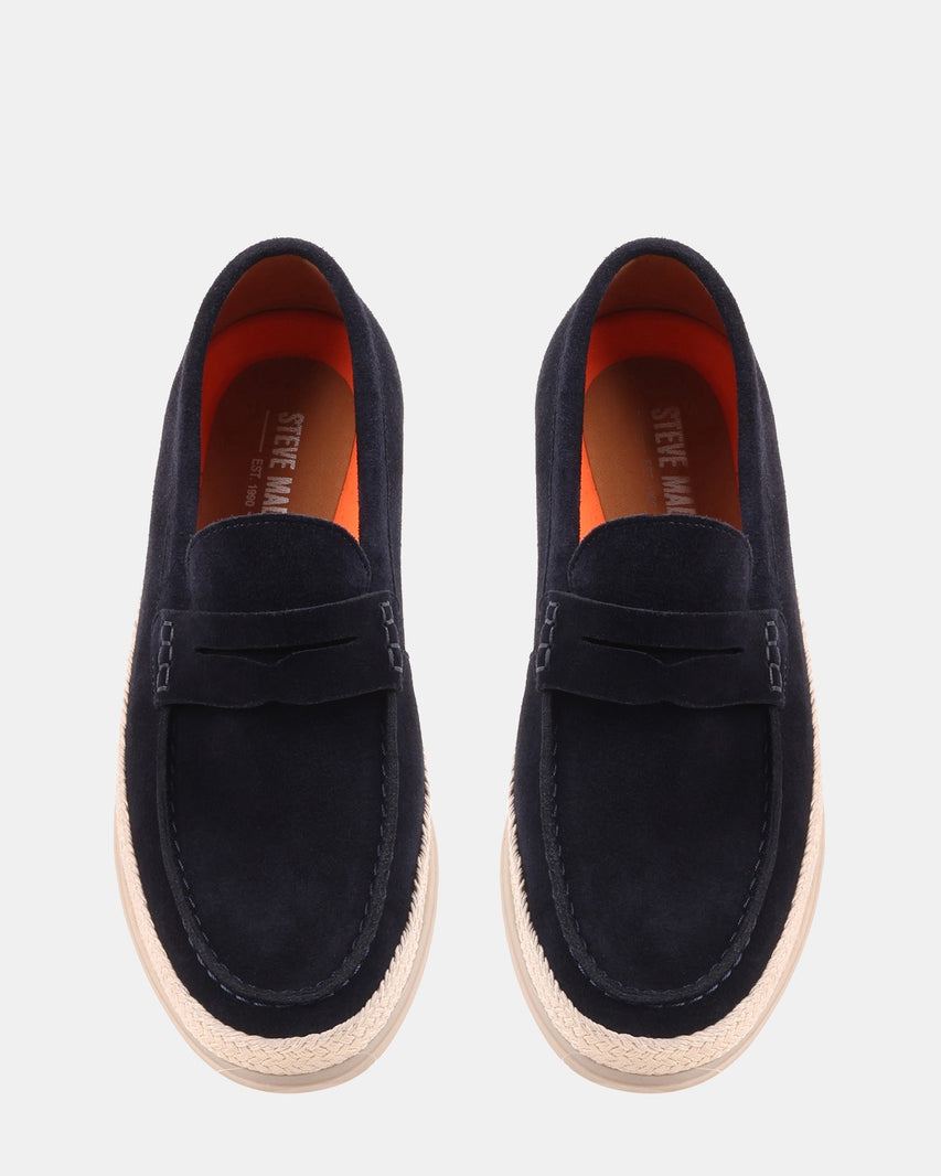 TATUMM NAVY SUEDE - Men's Shoes - Steve Madden Canada